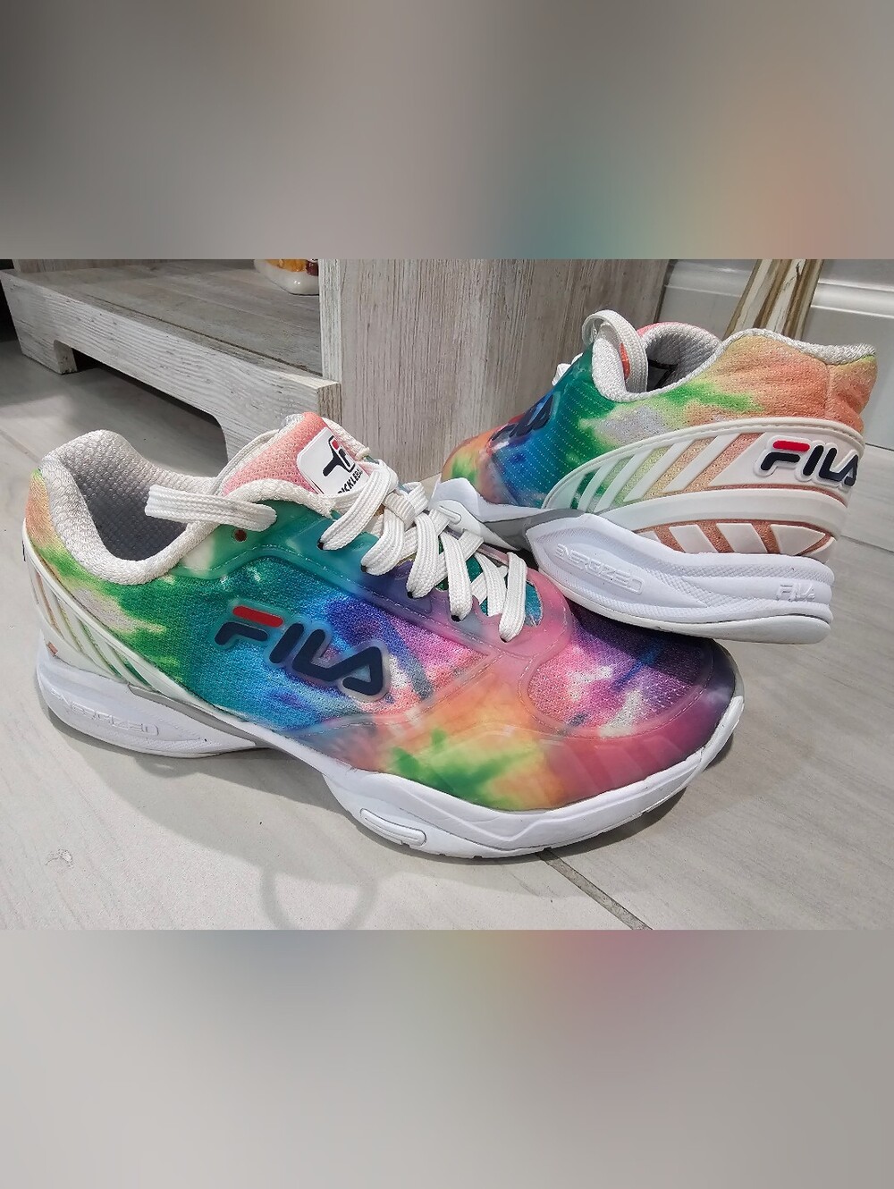 FILA Women’s Multicolor Tie-Dye Pickleball Shoes Sneakers Size 6.5